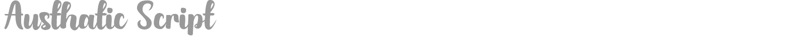 Austhatic Script font preview
